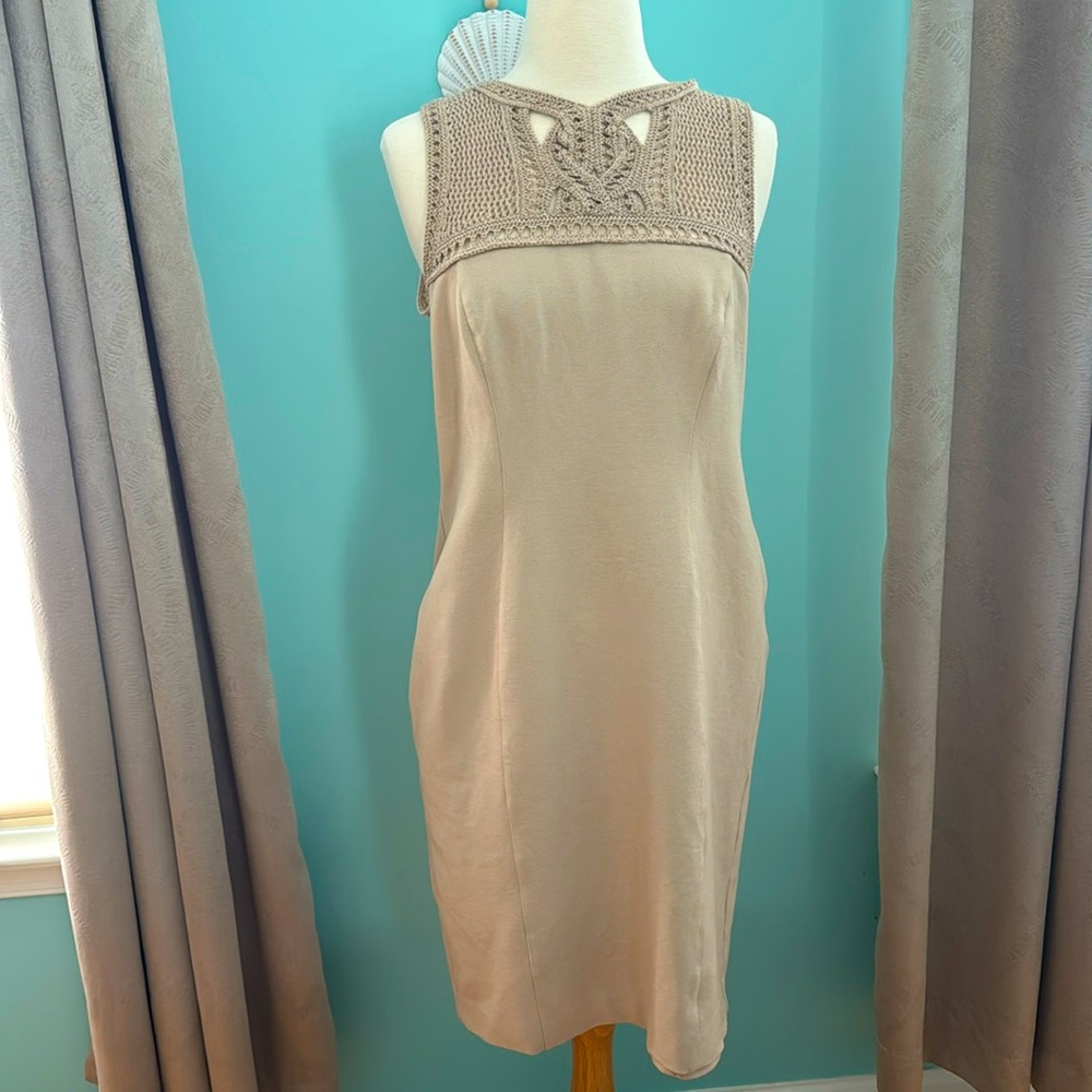 Crochet detail dress